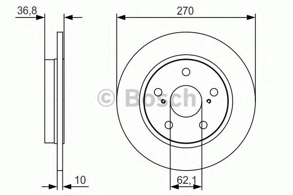 Tarcza hamulcowa tylna 0986479S64 Bosch