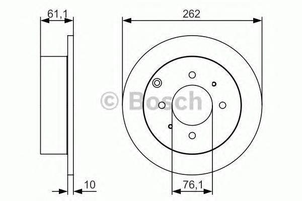 0986479S68 Bosch tarcza hamulcowa tylna