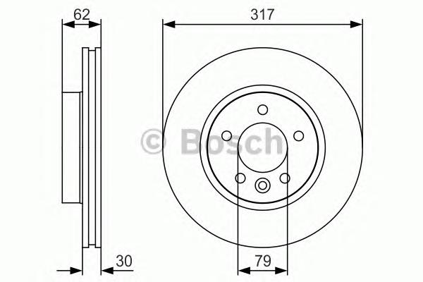 0986479S25 Bosch tarcza hamulcowa przednia