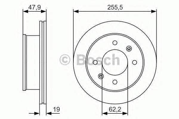 0986479S21 Bosch tarcza hamulcowa przednia