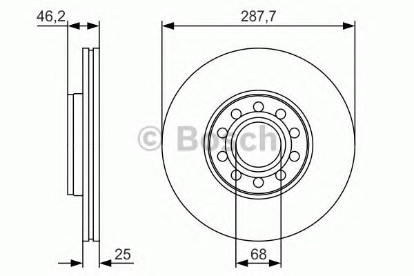 0986479S19 Bosch tarcza hamulcowa przednia