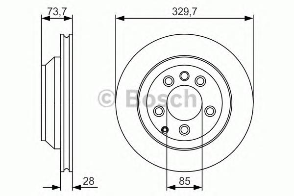 Tarcza hamulcowa tylna 0986479S20 Bosch