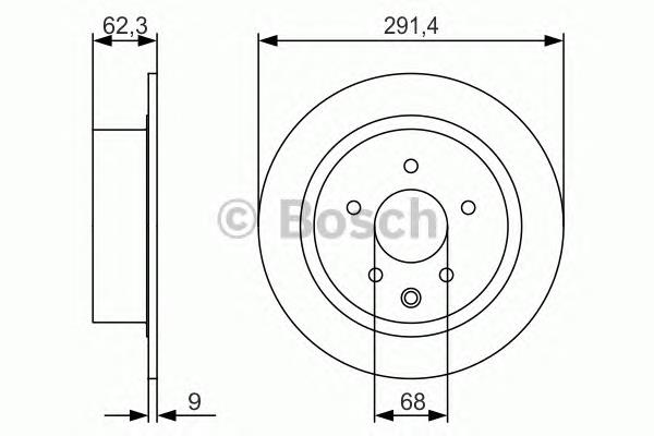 0986479R14 Bosch tarcza hamulcowa tylna