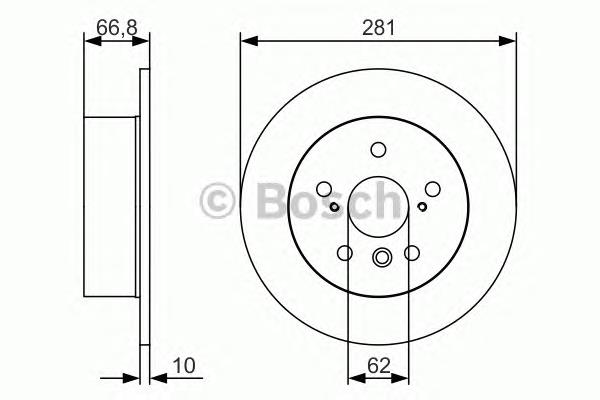 Do koszyka 0986479R06 Bosch Tarcza hamulcowa tylna