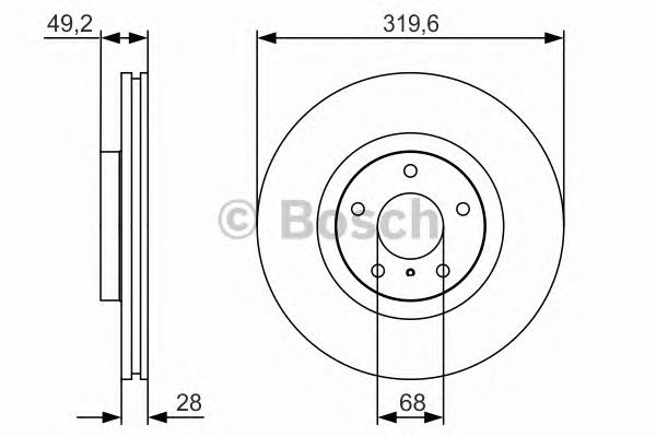 0986479R22 Bosch tarcza hamulcowa przednia