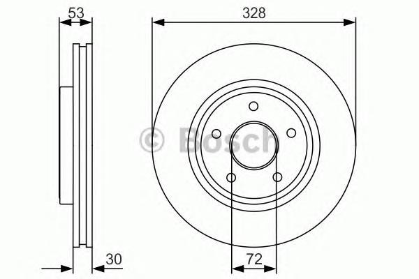 0986479R48 Bosch tarcza hamulcowa przednia