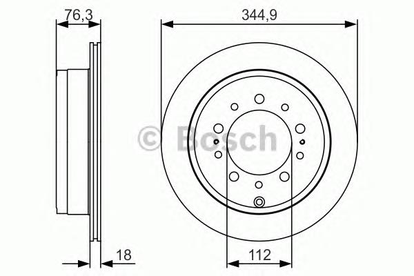 0986479R32 Bosch tarcza hamulcowa tylna