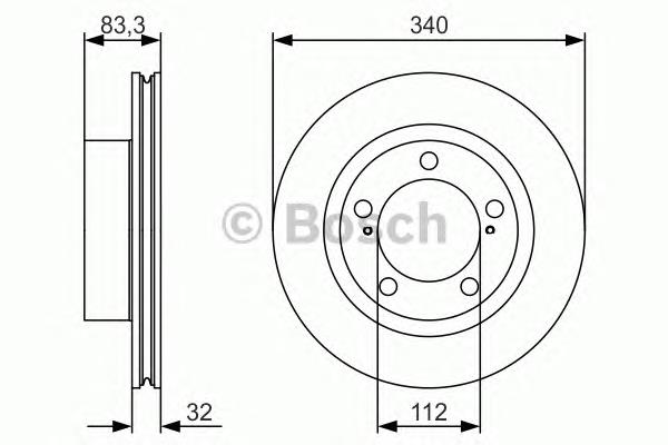 Do koszyka 0986479R29 Bosch Tarcza hamulcowa przednia