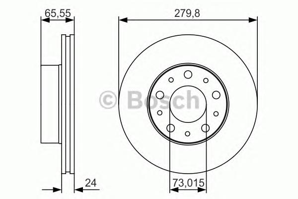 0986479S70 Bosch tarcza hamulcowa przednia