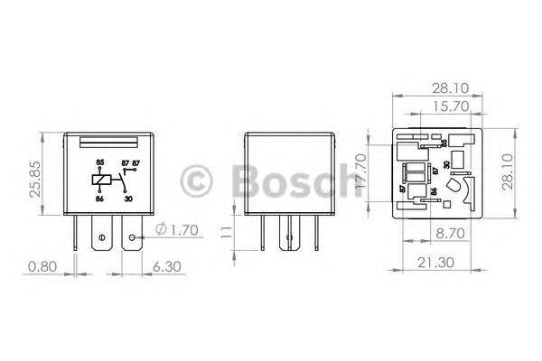 Elektryczne przekaźnik wielofunkcyjne 0986AH0251 Bosch