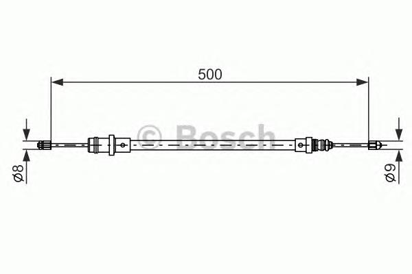 1 987 477 565 Bosch linka hamulca ręcznego przednia