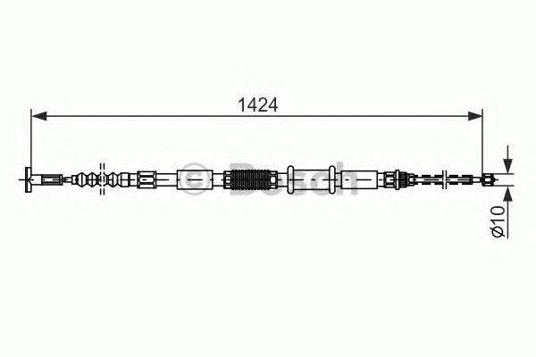 46460470 Fiat/Alfa/Lancia linka hamulca ręcznego tylna lewa