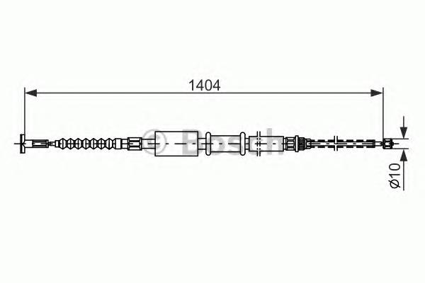 46463911 Fiat/Alfa/Lancia linka hamulca ręcznego tylna prawa