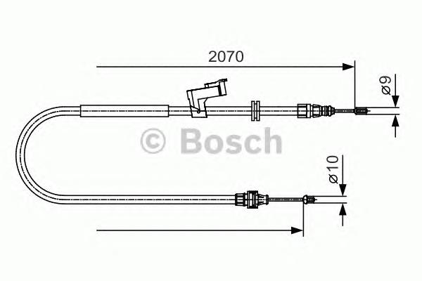 Linka hamulca ręcznego tylna lewa 1987482133 Bosch