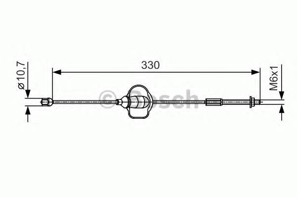 1228027 Ford linka hamulca ręcznego przednia