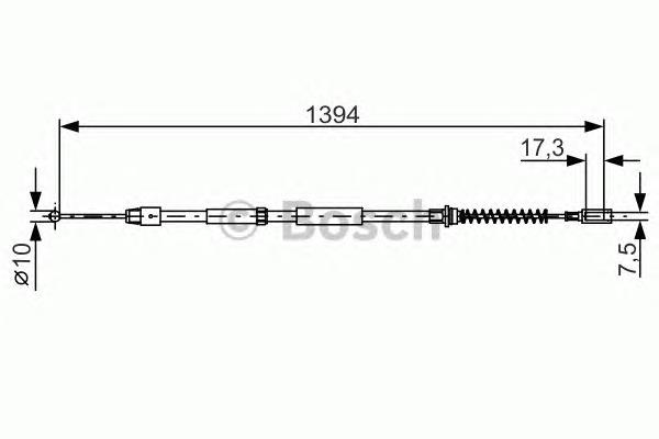 1987482033 Bosch Linka hamulca ręcznego tylna prawa/lewa