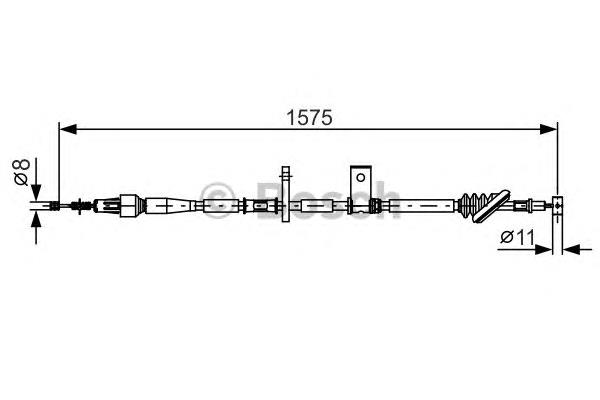 Linka hamulca ręcznego tylna lewa 1987482095 Bosch