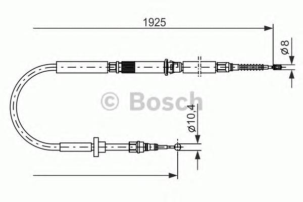 1987477959 Bosch Linka hamulca ręcznego tylna prawa/lewa