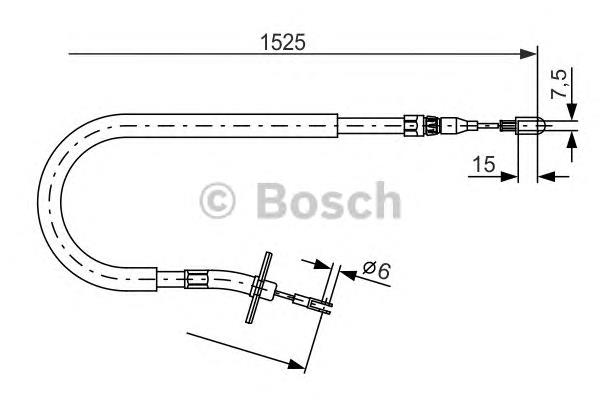 1987477858 Bosch linka hamulca ręcznego tylna lewa