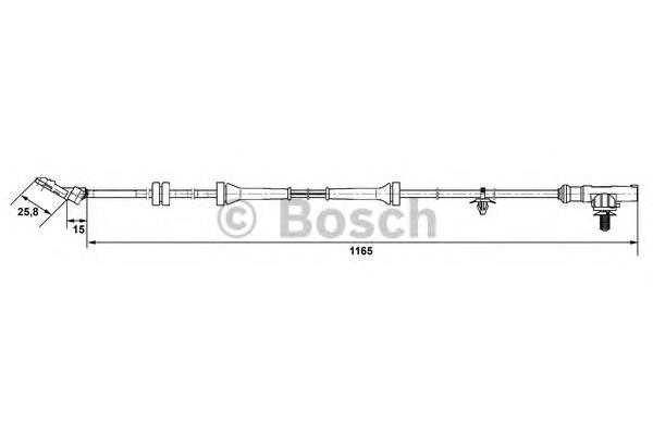 Czujnik ABS przedni 0265007537 Bosch