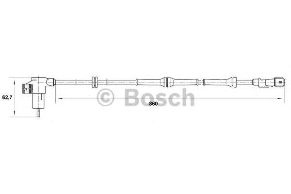 Czujnik ABS tylny 0265006209 Bosch