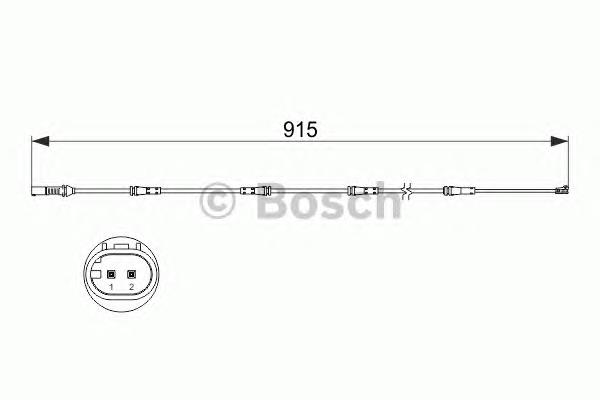 Czujnik zużycia klocków hamulcowych tylny Bosch 1987473509 cena, od 11,99 USD