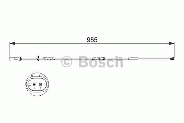 Czujnik zużycia klocków hamulcowych przedni Bosch 1987473511 cena, od 14,82 USD