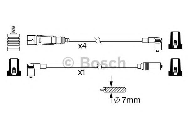 0986356369 Bosch zestaw przewodów wysokiego napięcia