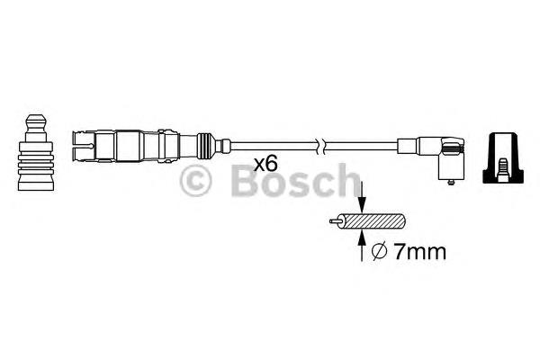 Zestaw przewodów wysokiego napięcia 0986356384 Bosch