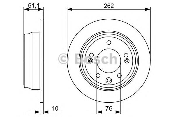 0986479508 Bosch tarcza hamulcowa tylna