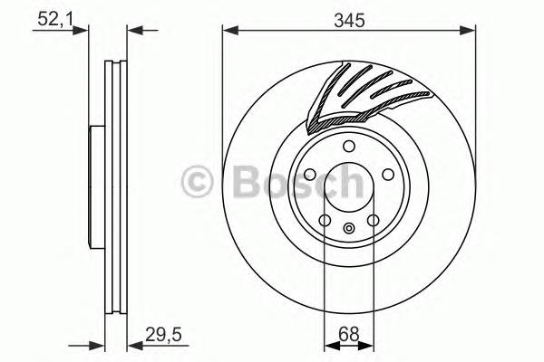 0986479590 Bosch tarcza hamulcowa przednia