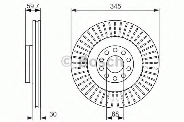 0986479589 Bosch Tarcza hamulcowa przednia