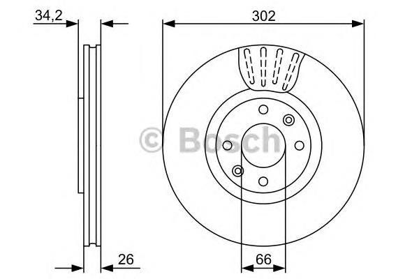 0986479548 Bosch tarcza hamulcowa przednia