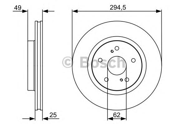 0986479559 Bosch tarcza hamulcowa przednia