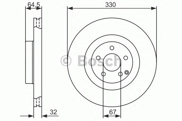 0986479415 Bosch tarcza hamulcowa przednia