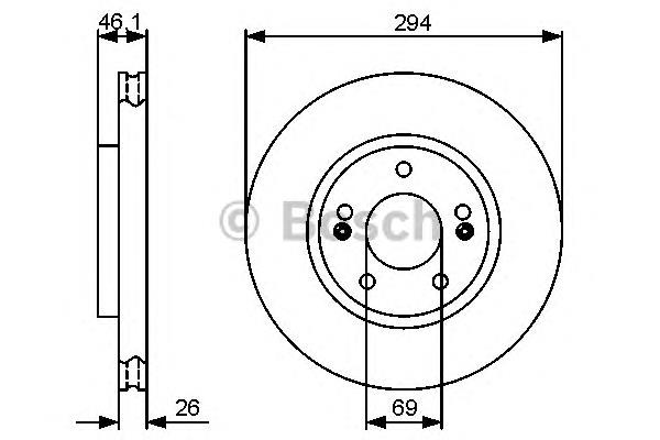 0986479434 Bosch tarcza hamulcowa przednia