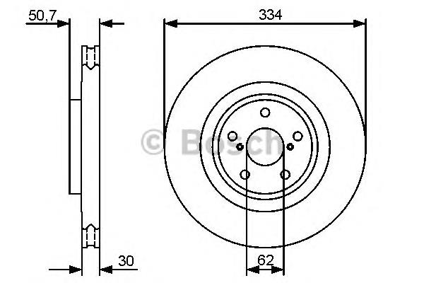 0986479433 Bosch tarcza hamulcowa przednia