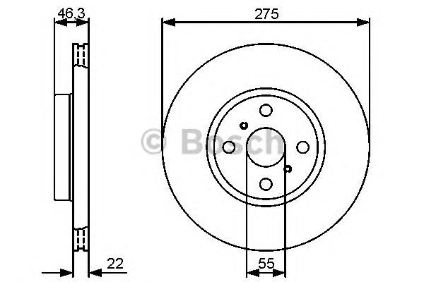 0986479431 Bosch tarcza hamulcowa przednia