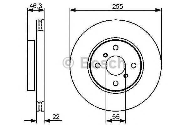 0986479430 Bosch tarcza hamulcowa przednia