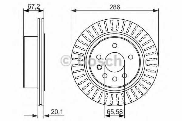 0986479394 Bosch Tarcza hamulcowa tylna