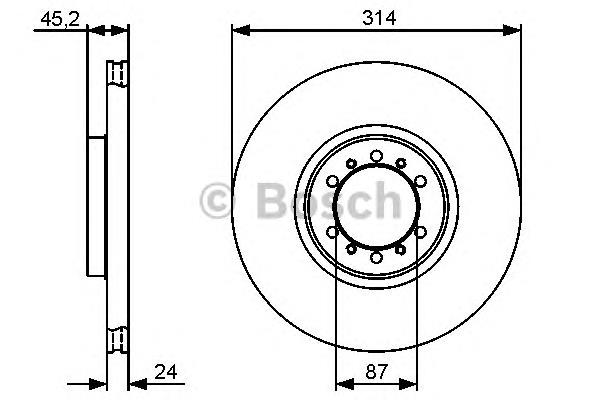 0986479469 Bosch tarcza hamulcowa przednia