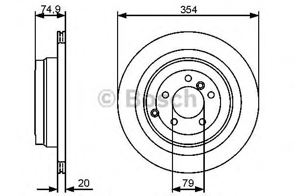 0986479479 Bosch tarcza hamulcowa tylna