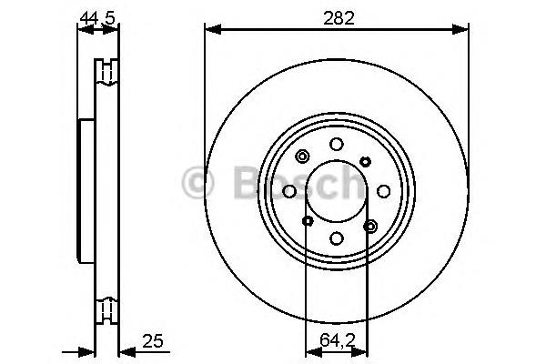 Do koszyka 0986479476 Bosch Tarcza hamulcowa przednia