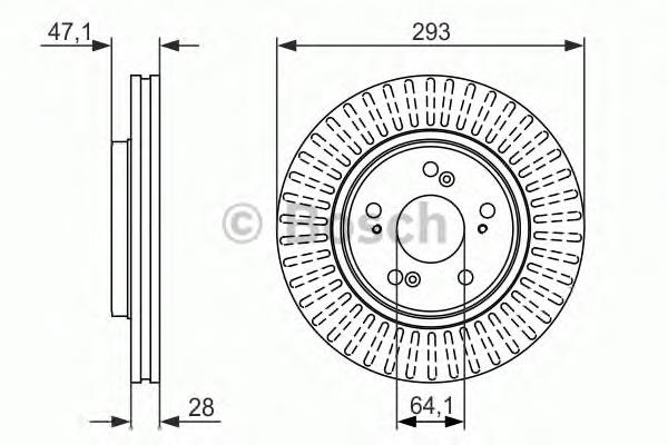 Do koszyka 0986479456 Bosch Tarcza hamulcowa przednia