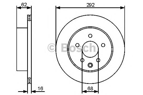 0986479453 Bosch tarcza hamulcowa tylna