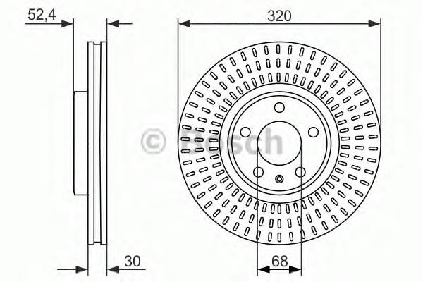 0986479753 Bosch tarcza hamulcowa przednia