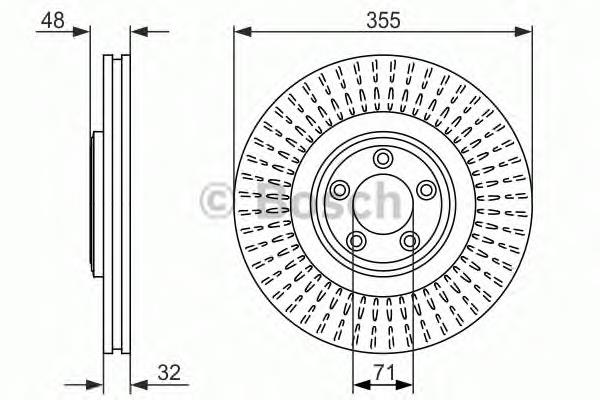 Tarcza hamulcowa przednia T2R5939 Jaguar