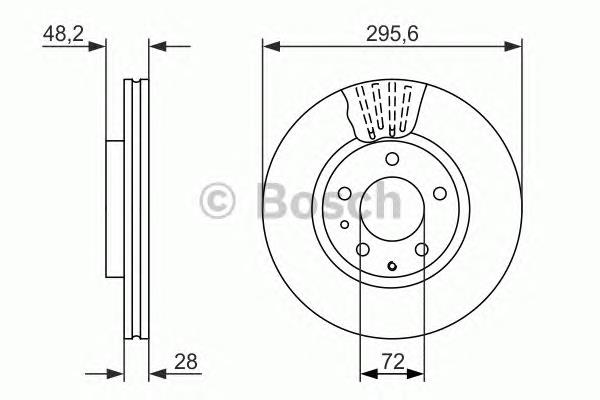 0986479758 Bosch tarcza hamulcowa przednia