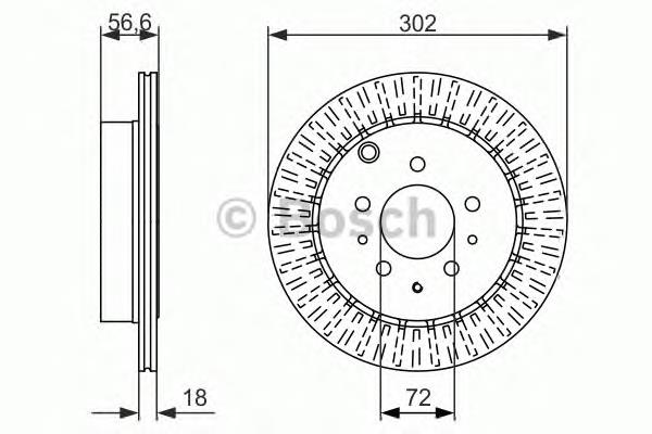 0986479757 Bosch tarcza hamulcowa tylna