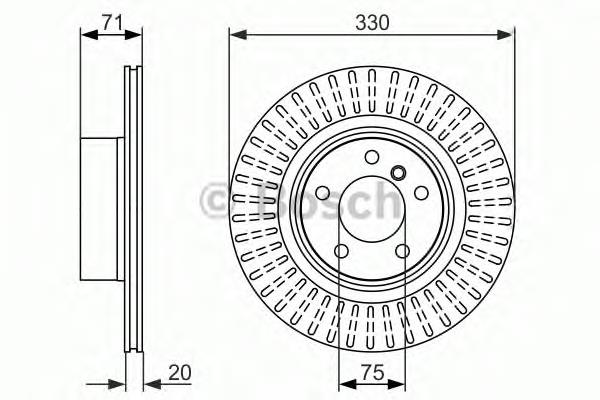 Do koszyka ADB114347 Blue Print Tarcza hamulcowa tylna